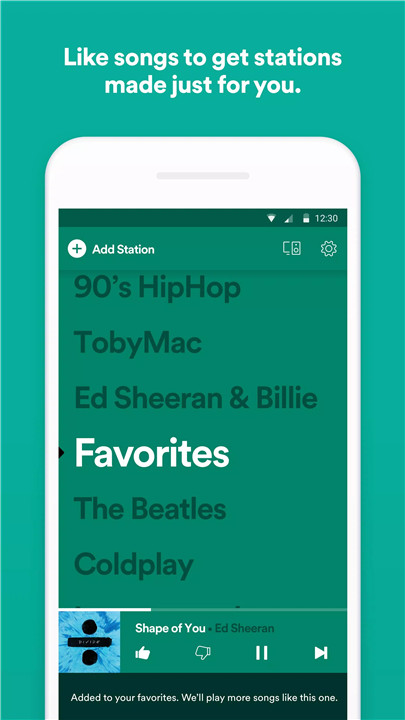 Spotify Stations screenshot