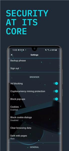 Opera Crypto Browser screenshot