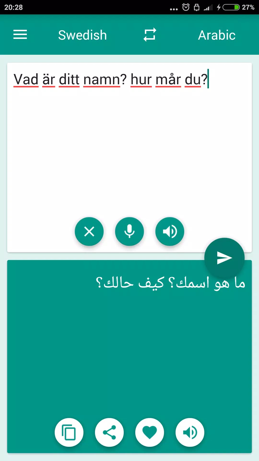 Arabic-Swedish Translator screenshot