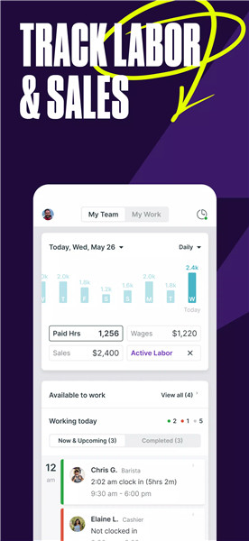 Employee Schedule & Time Clock screenshot