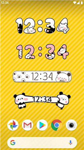 Digital Clock Mochimochi Panda screenshot