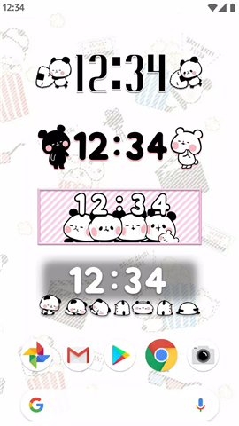 Digital Clock Mochimochi Panda screenshot