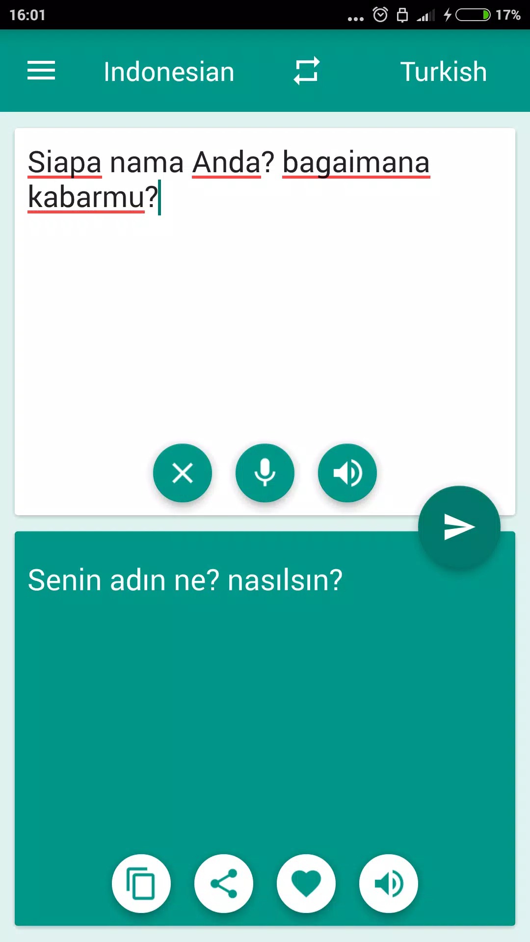 Indonesian-Turkish Translator screenshot