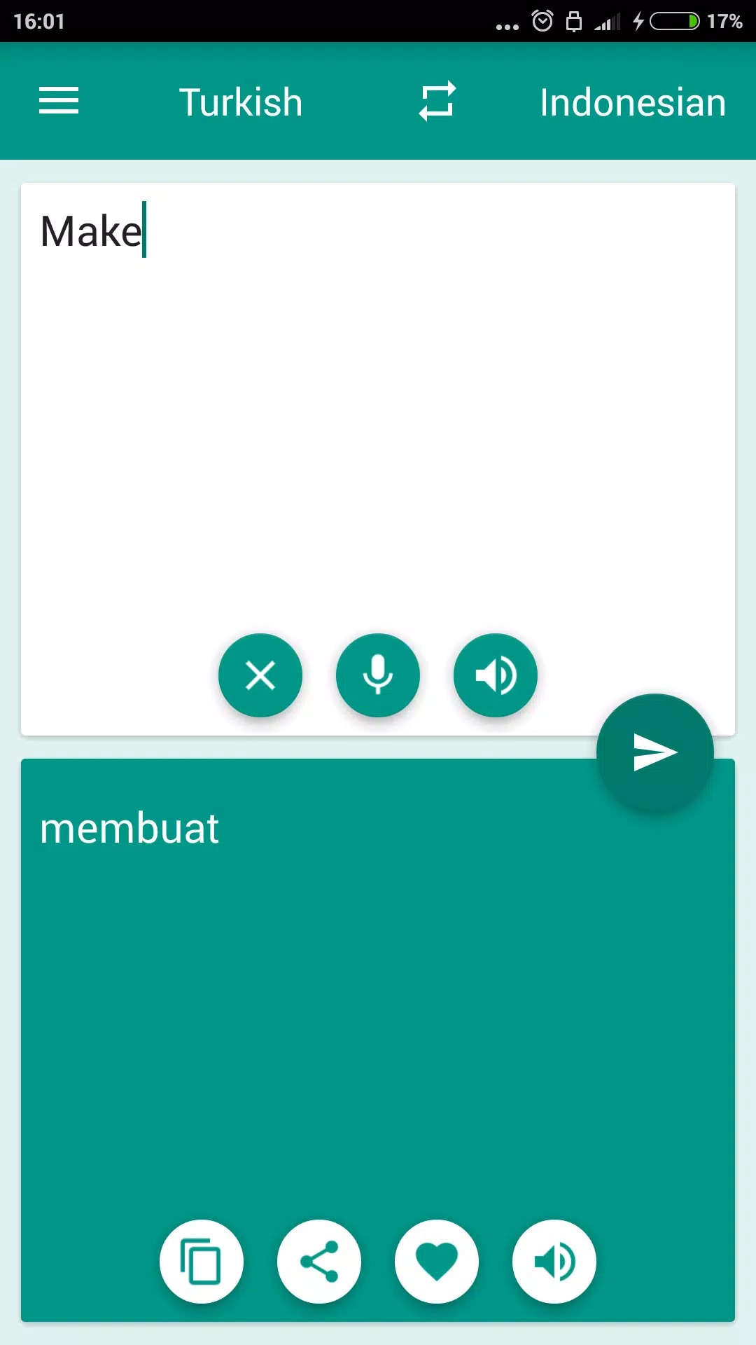 Indonesian-Turkish Translator screenshot