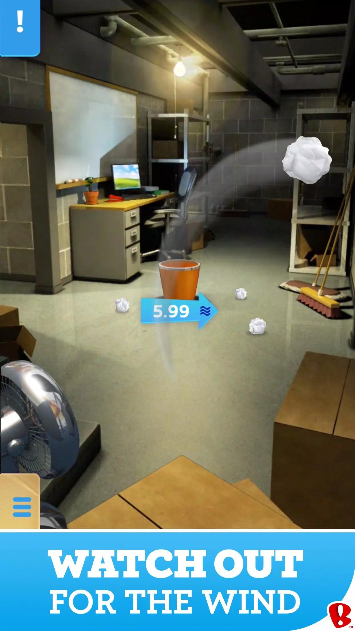 Paper Toss screenshot