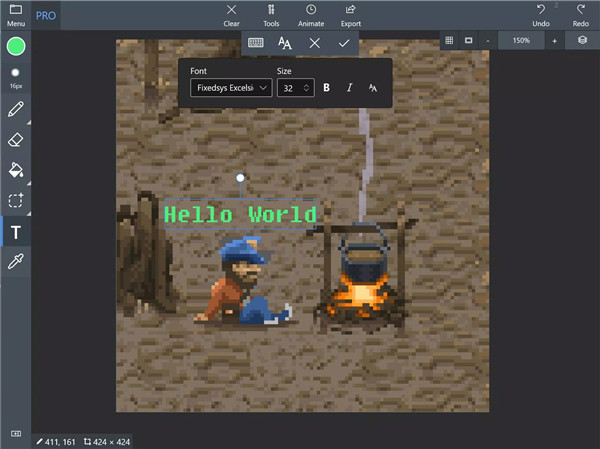 Pix2D - Pixel art studio screenshot