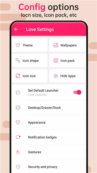 Love Launcher: lovely launcher screenshot