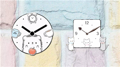 Analog clock widget ANIMALLIFE screenshot