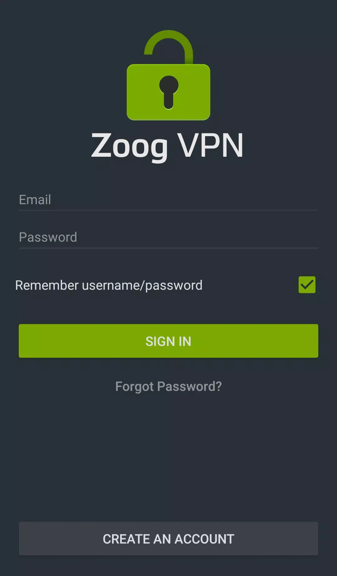 Zoog VPN screenshot