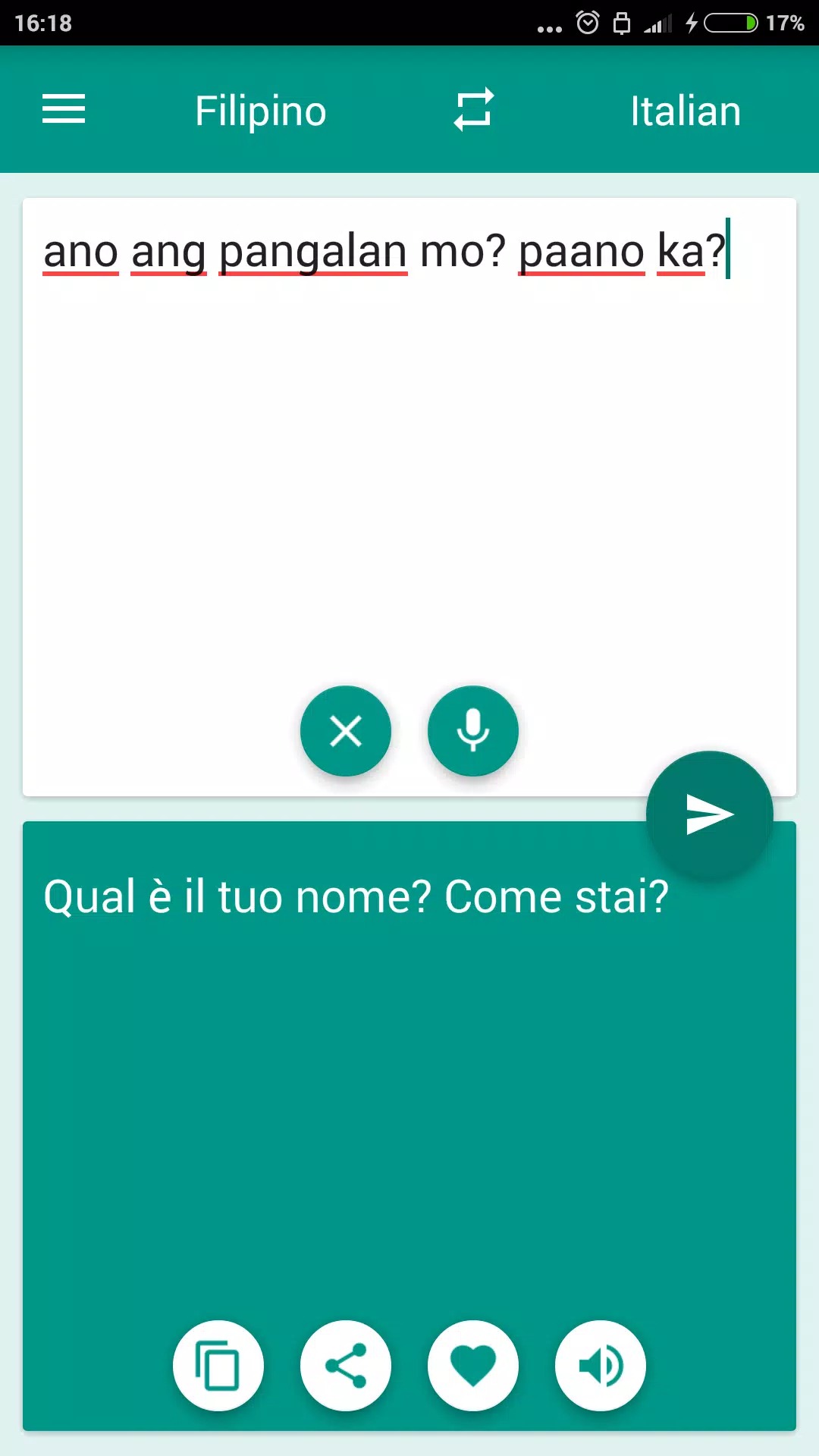 Italian-Filipino Translator screenshot