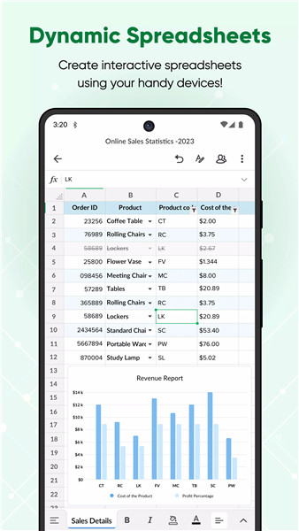 Zoho Sheet screenshot