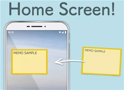 Home screen Memo Sticky Note screenshot