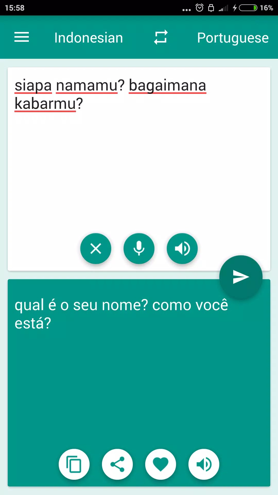 Indonesian-Portuguese Translator screenshot