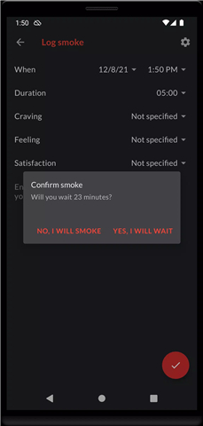 Smoking Log screenshot