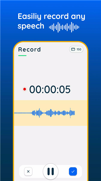 Recap Transcribe audio to text screenshot