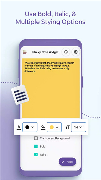 Sticky Notes Widget Colorful screenshot