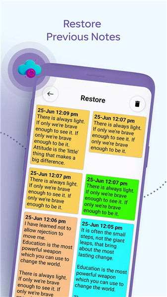 Sticky Notes Widget Colorful screenshot