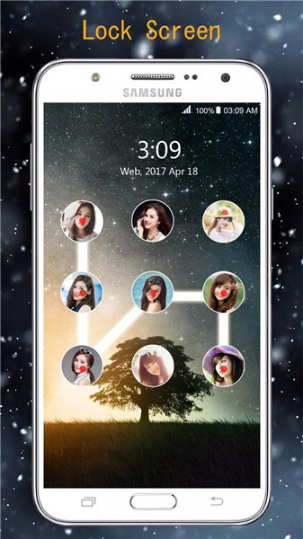 Lock screen pattern photo screenshot