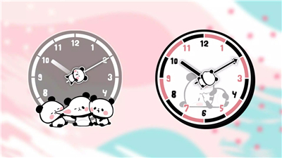 Analog Clock Mochi Mochi Panda screenshot