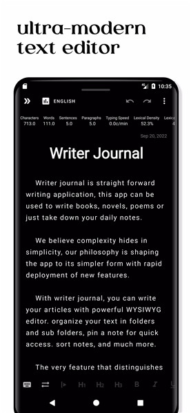 Writer Journal - Story,Note screenshot