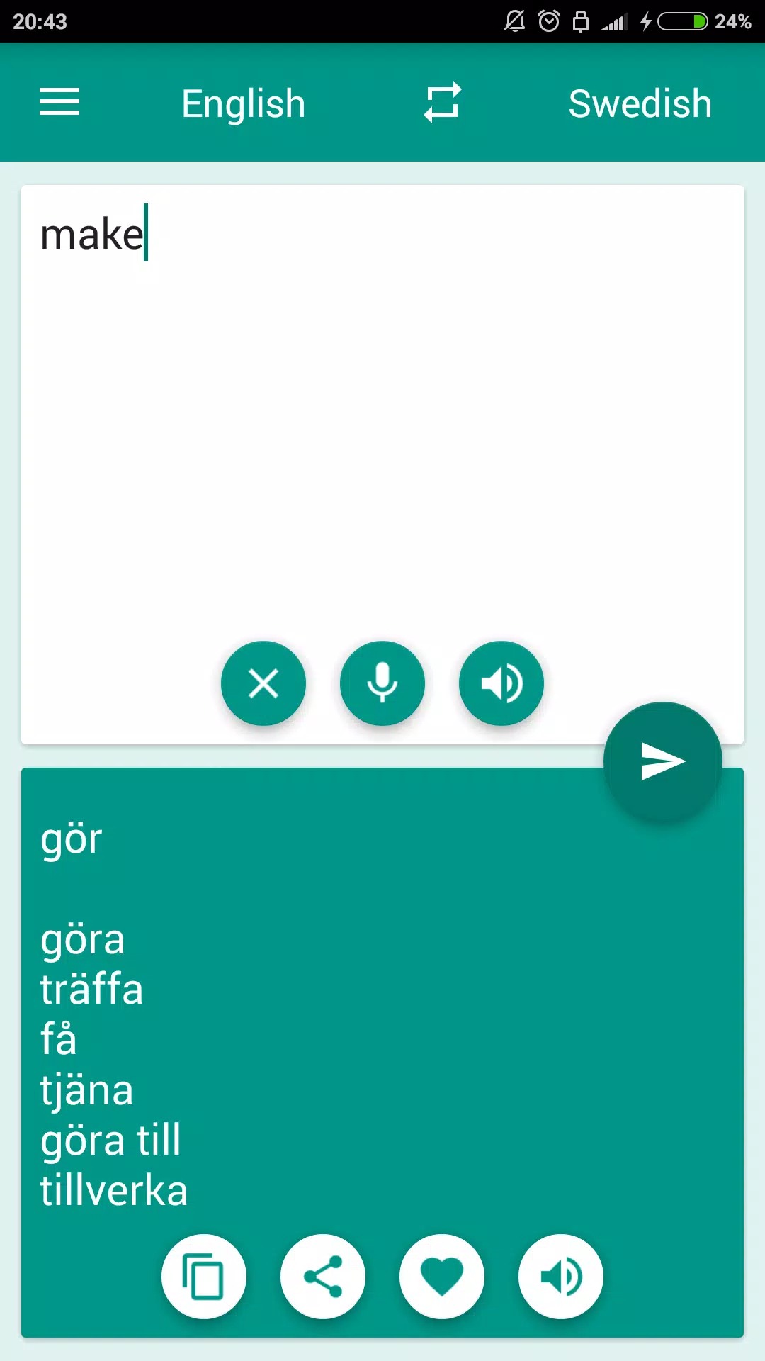 Swedish-English Translator screenshot