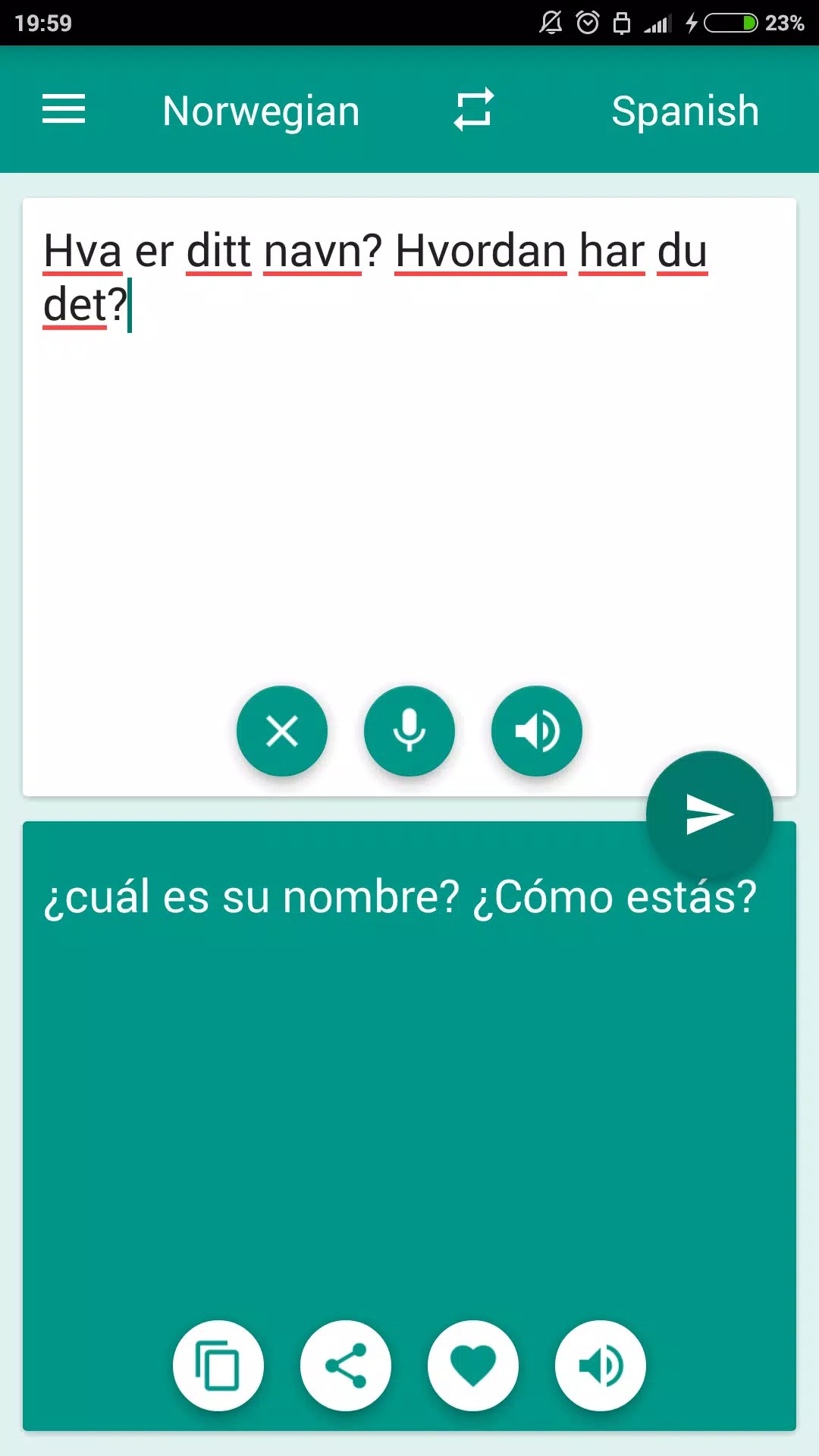 Norwegian-Spanish Translator screenshot