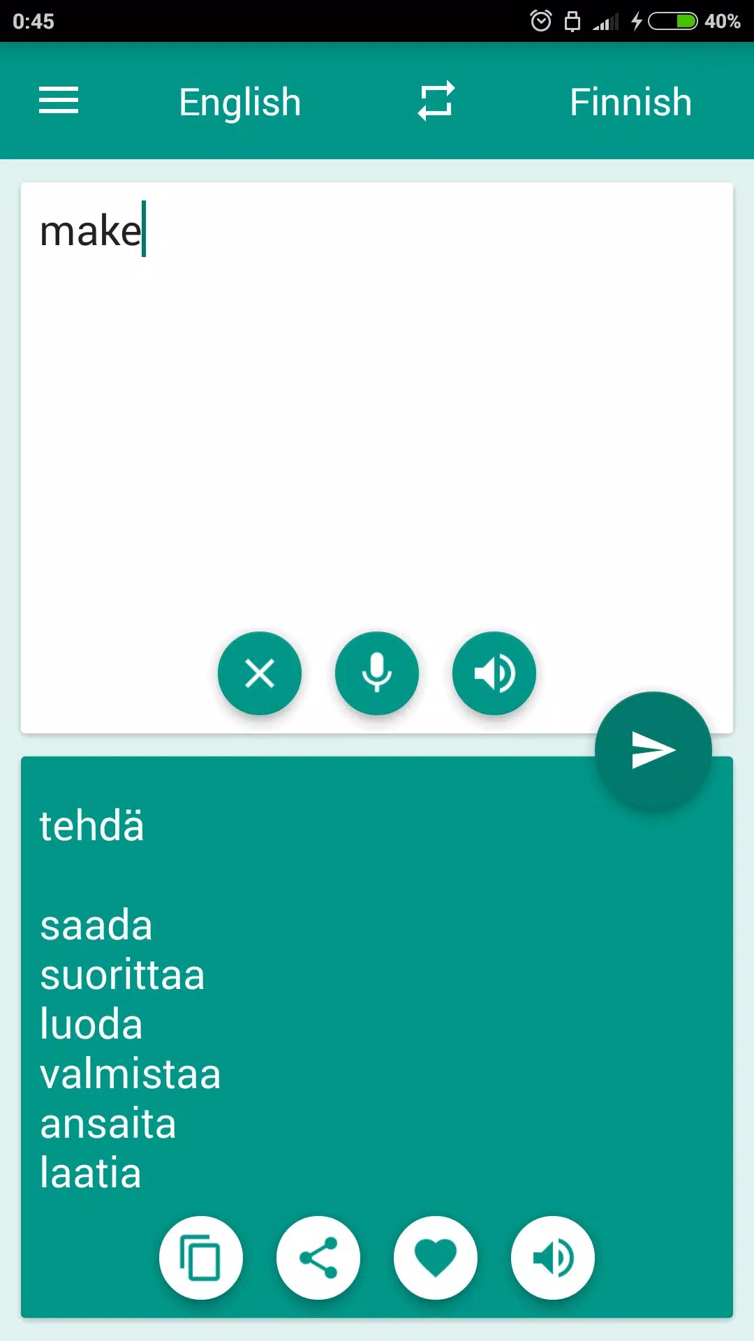 Finnish-English Translator screenshot