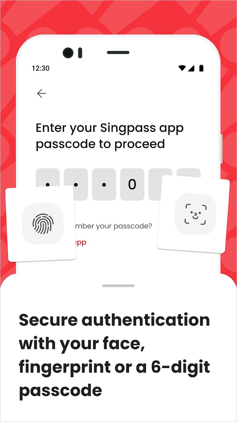 Singpass screenshot