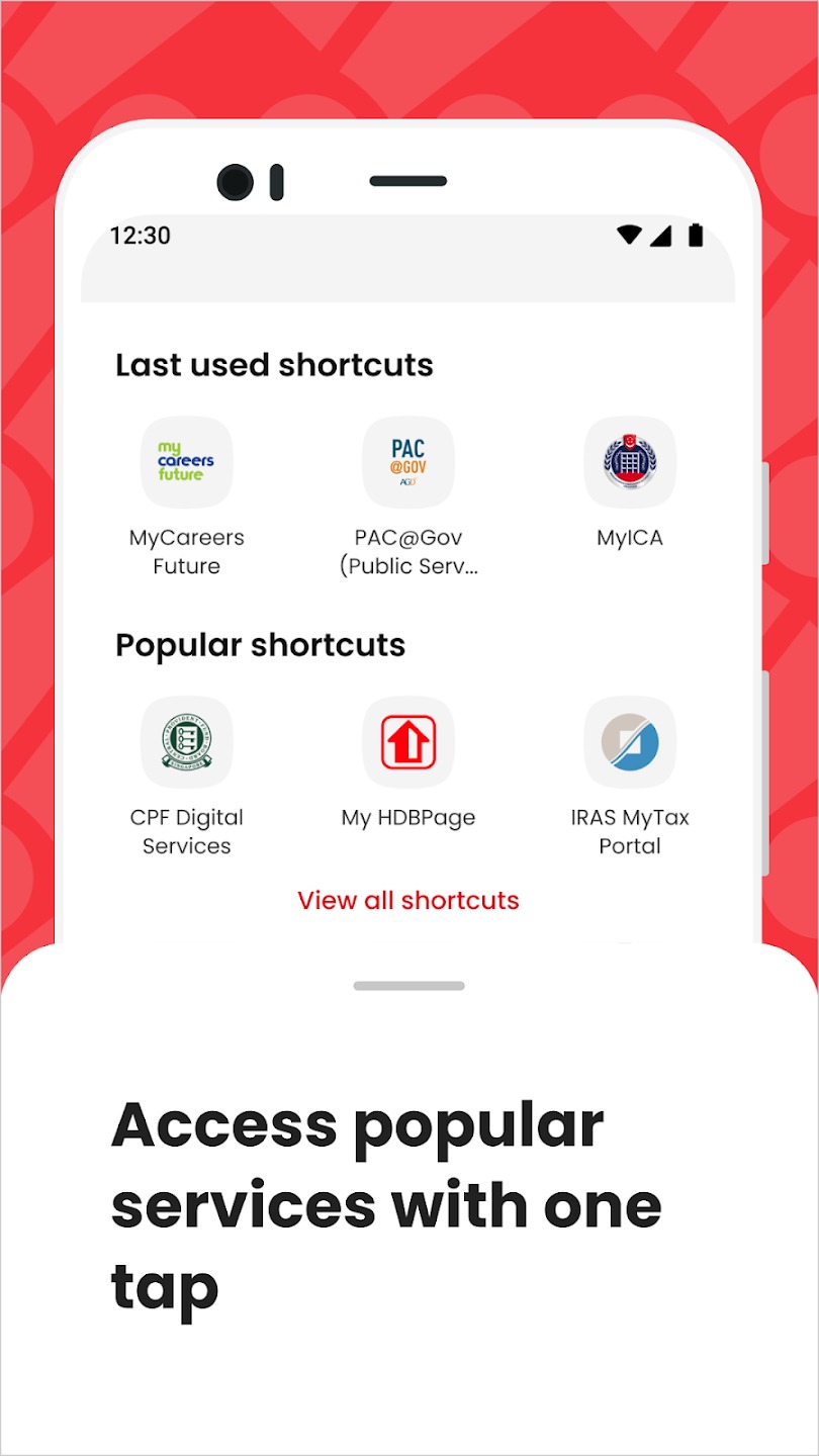 Singpass screenshot