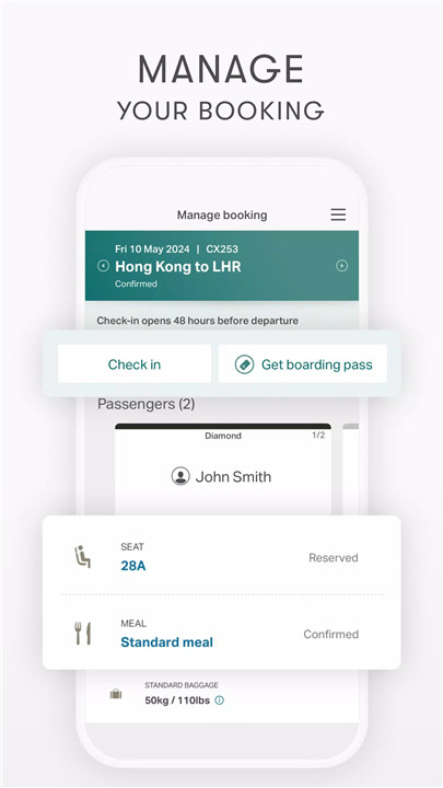 Cathay Pacific screenshot