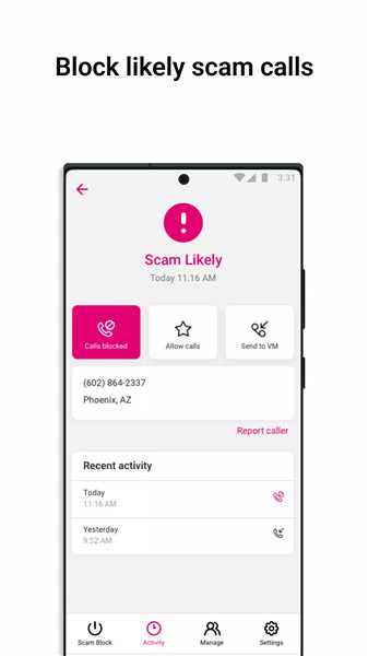 T-Mobile Scam Shield screenshot