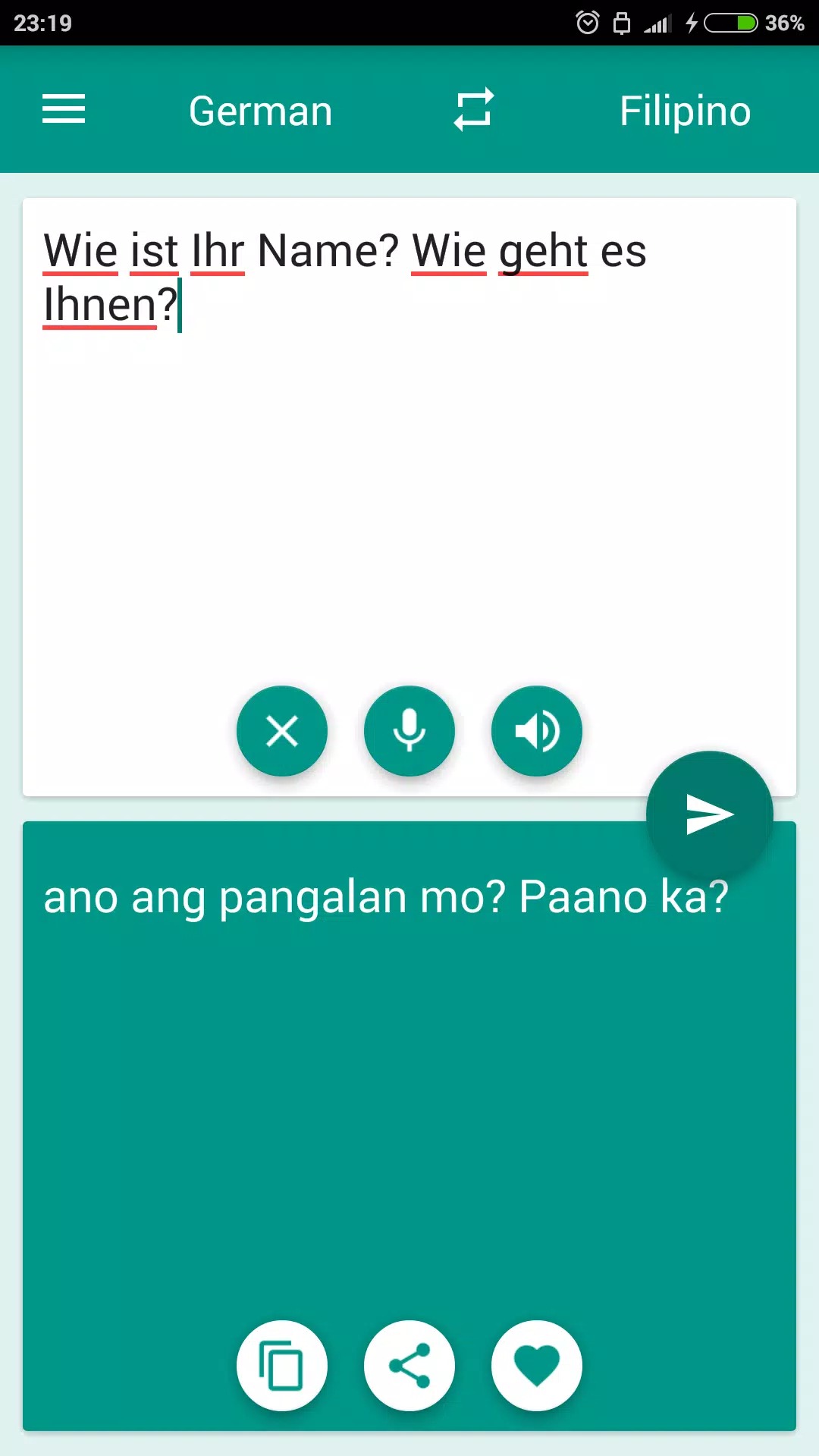 German-Filipino Translator screenshot