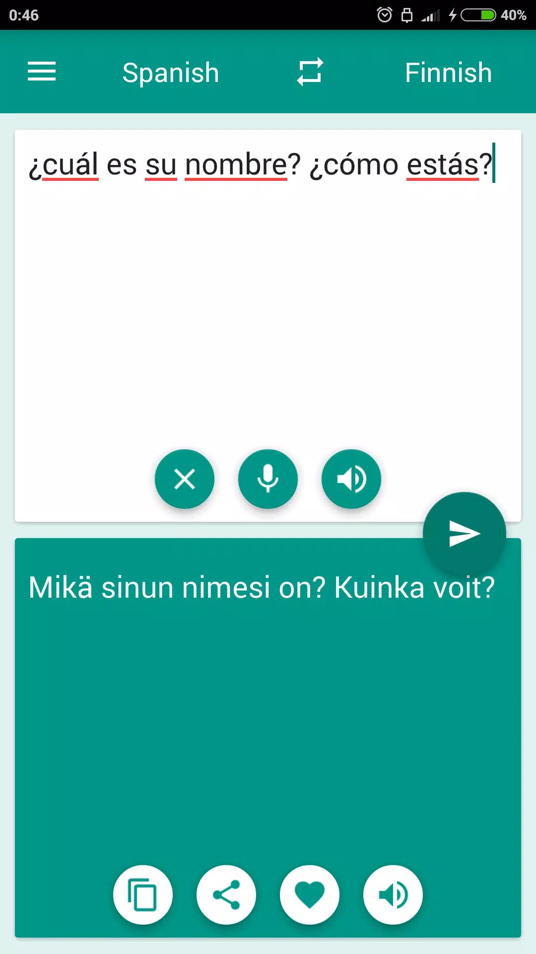 Finnish-Spanish Translator screenshot