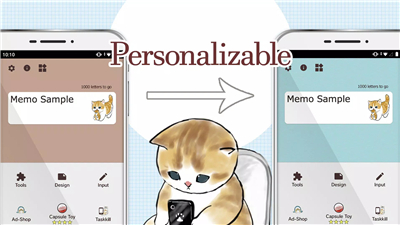 Notepad Cute Cats by mofusand screenshot