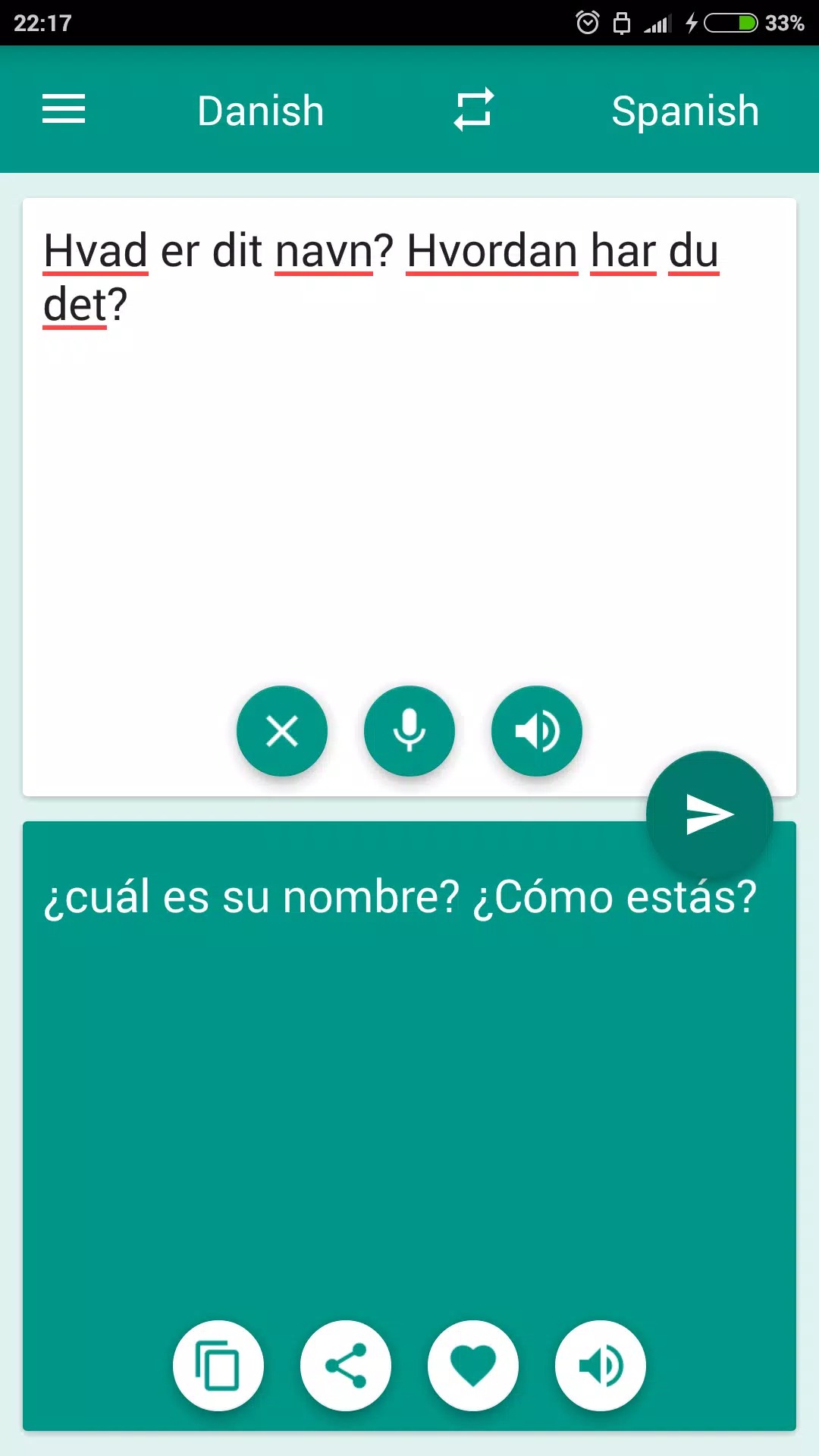 Danish-Spanish Translator screenshot