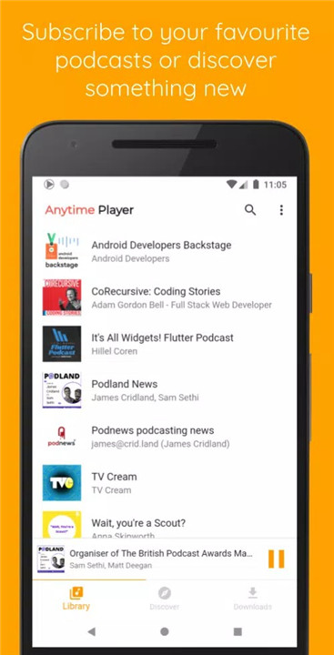 Anytime Podcast Player screenshot