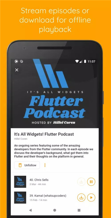 Anytime Podcast Player screenshot