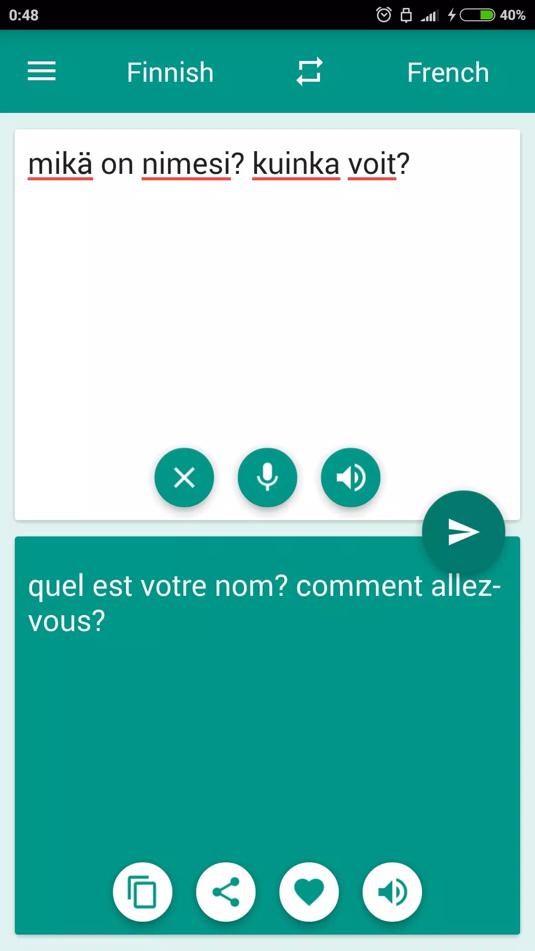 Finnish-French Translator screenshot