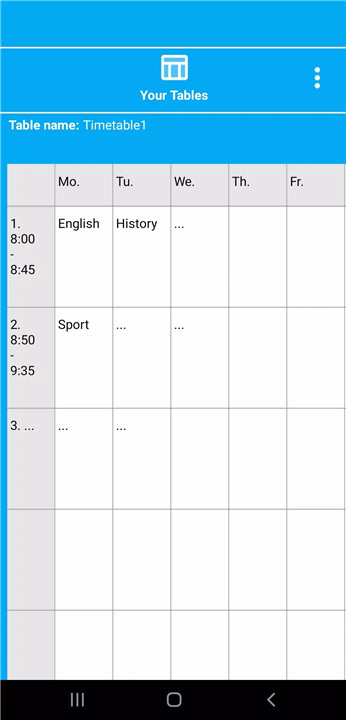 TimetableNotes screenshot