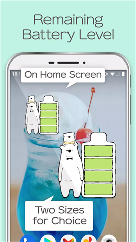 Battery widget Shirokuma-Days screenshot