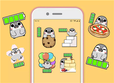 Battery widget Pesoguin screenshot