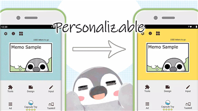 Sticky Note Pesoguin Memo screenshot