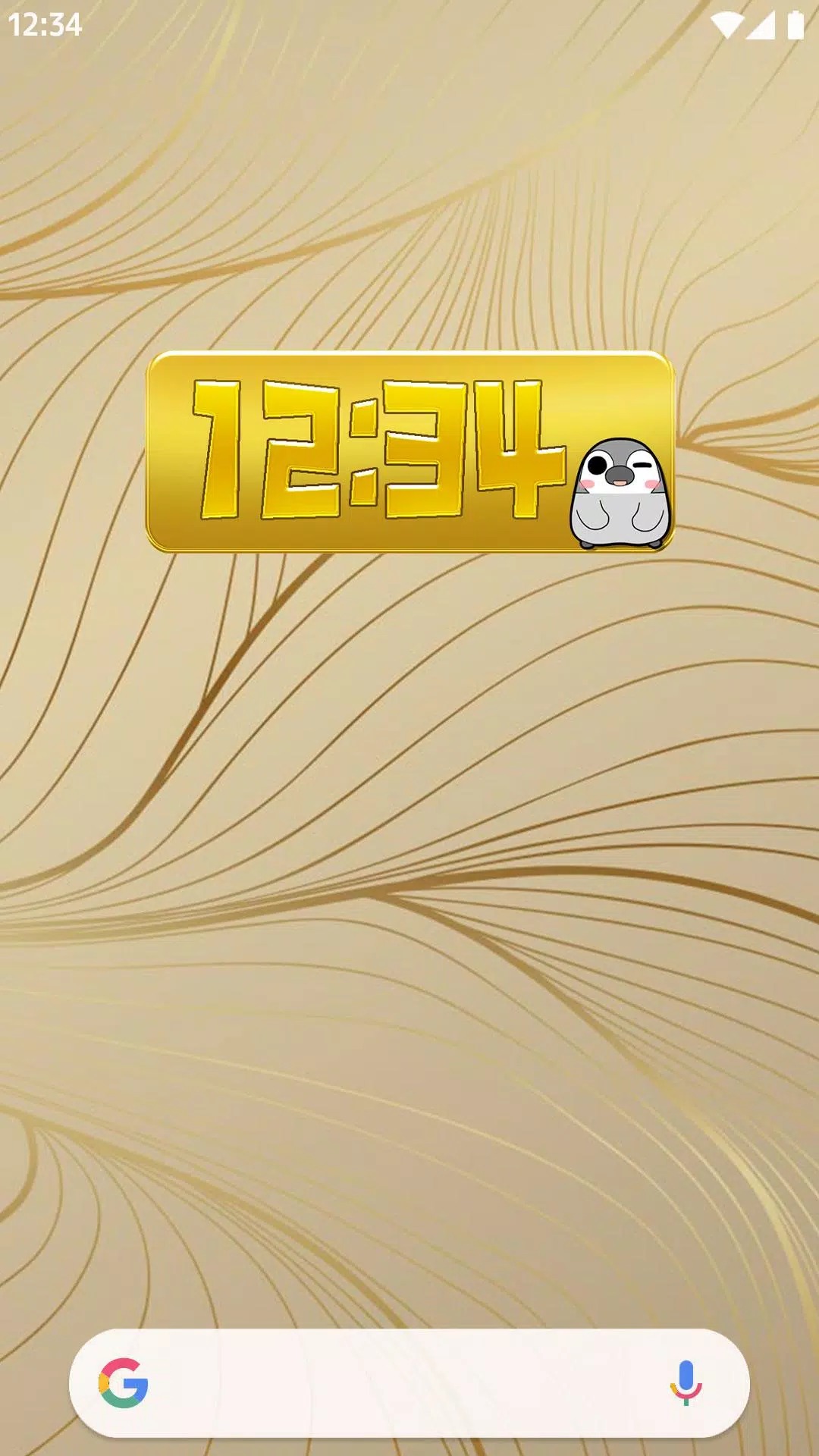 Digital Clock Widget Pesoguin screenshot