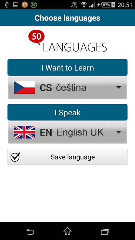 Learn Czech - 50 languages screenshot