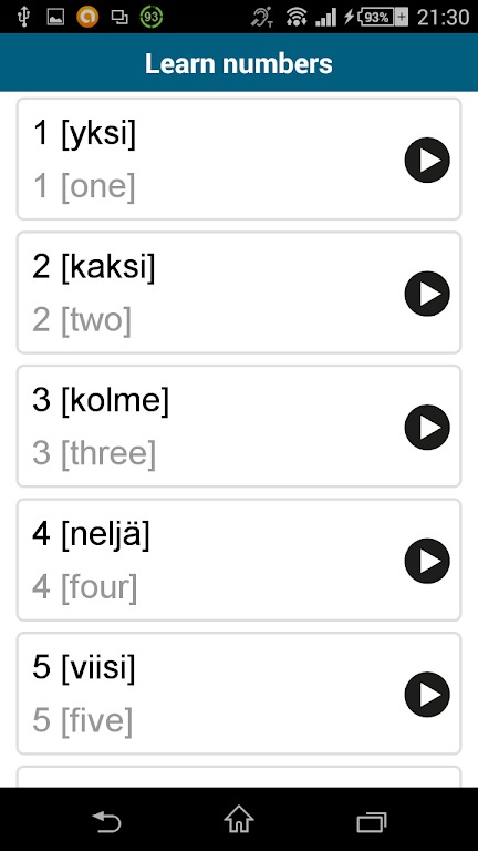 Learn Finnish - 50 languages screenshot