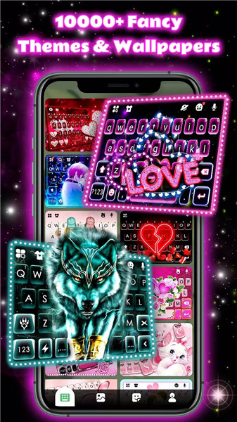 Neon Love Theme screenshot