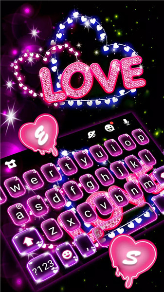 Neon Love Theme screenshot