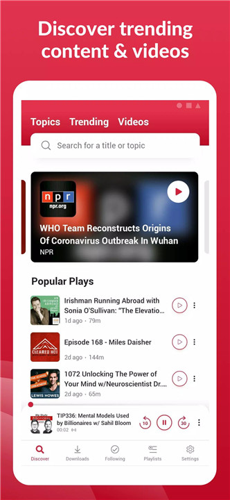 Offline Podcast App: Player FM screenshot