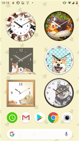 Dog Analog-Clocks Widget screenshot