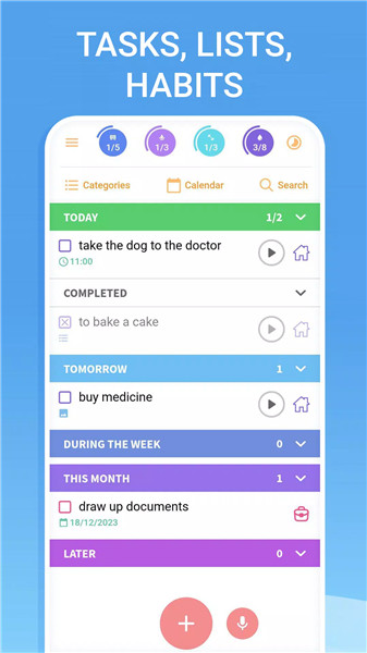 To-do list - tasks planner screenshot